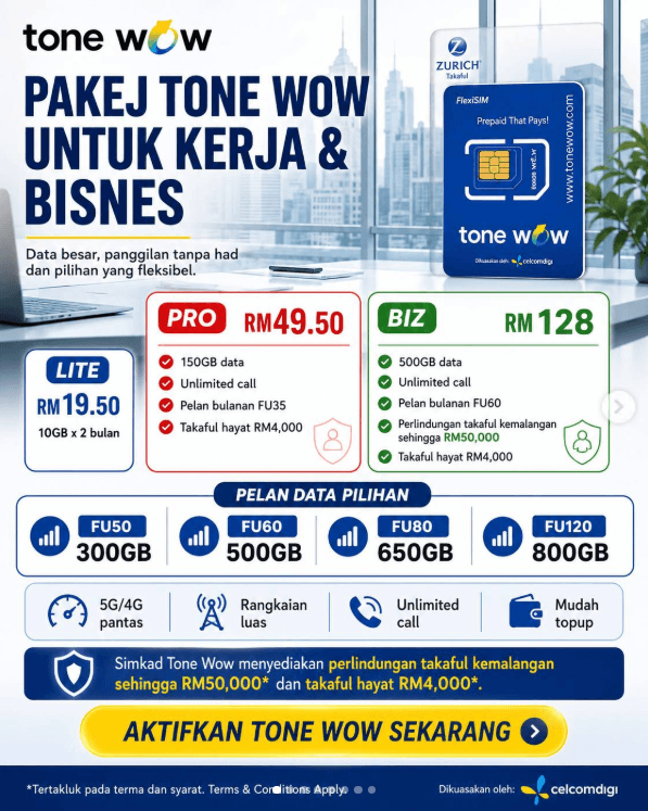 Berkongsi kebaikan Tone Wow dengan rakan